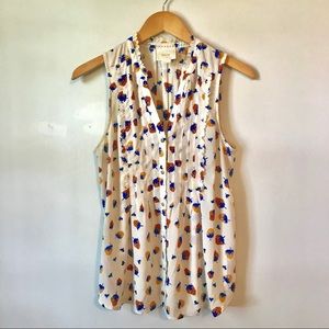 Anthropologie Maeve Strawberry Fields Top size 4